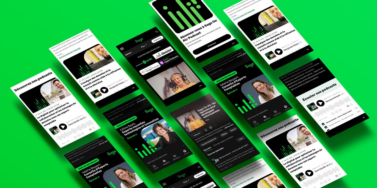 Spotify mockup screens ecrans smartphones